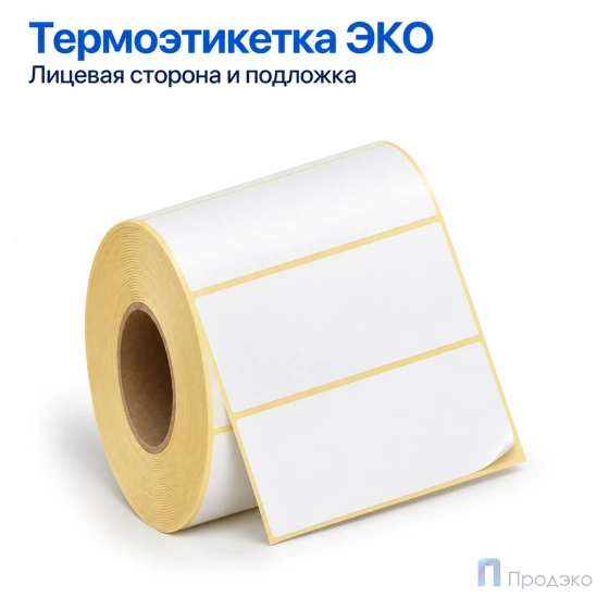 Термоэтикетка ЭКО 100х40 мм (1000 шт, втулка 40 мм)