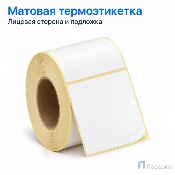 Термоэтикетка ЭКО 58х60 мм (500 шт, втулка 40 мм)
