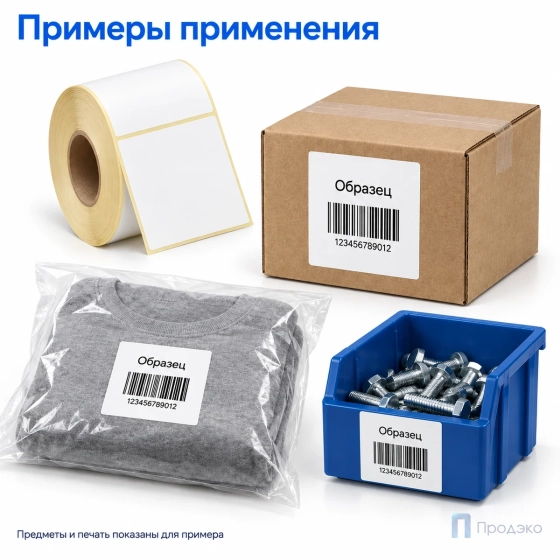Термоэтикетка ЭКО 100х100 мм (500 шт, втулка 40 мм)