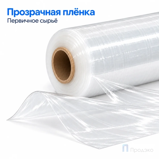 Стрейч плёнка первичная (машинная) 500 мм (16 кг, 27 мкм, престрейч 180 %)