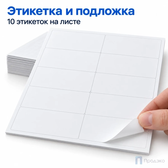 Этикетки самоклеящиеся А4 105х57 мм (10 шт на листе, 100 листов)