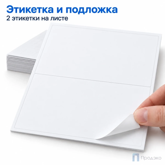 Этикетки самоклеящиеся А4 210х148 мм (2 шт на листе, 100 листов)