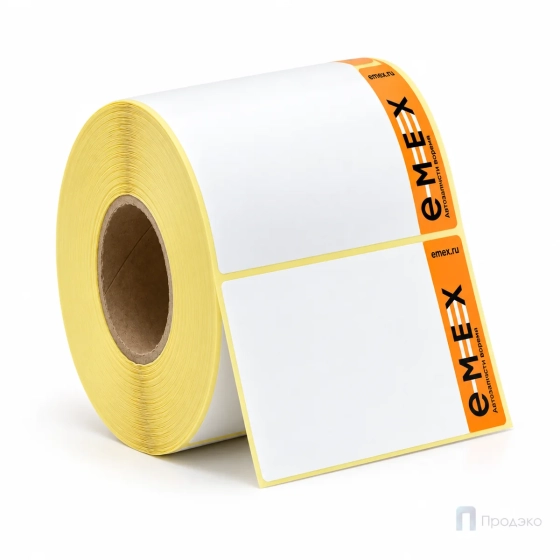 Термоэтикетка ТОП EMEX 68×60 мм (500 шт, с печатью, втулка 40 мм)