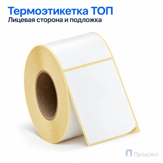 Термоэтикетка ТОП 50х70 мм (500 шт, морозостойкая, втулка 40 мм)