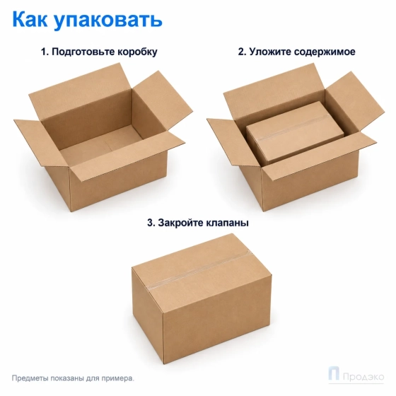 Картонная коробка 600х400х400 (четырёхклапанная, Т23, профиль В, бурая, 30/сп., 300/пал.)
