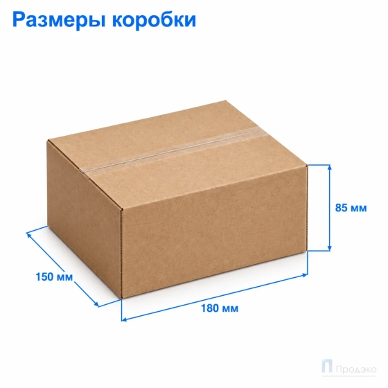 Картонная коробка 180x150x85 (четырёхклапанная, Т22, профиль В, бурая)