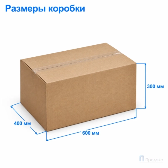 Картонная коробка 600х400х300 (четырёхклапанная, Т23, профиль B, бурая)