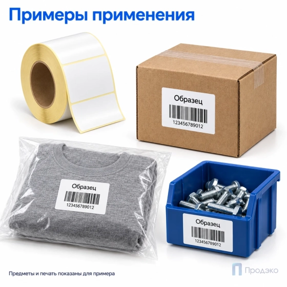 Этикетка термотрансферная полуглянец 58х40 мм (3000 шт, втулка 76 мм)