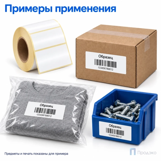Этикетка термотрансферная полуглянец 50х25 мм (1000 шт, втулка 40 мм)