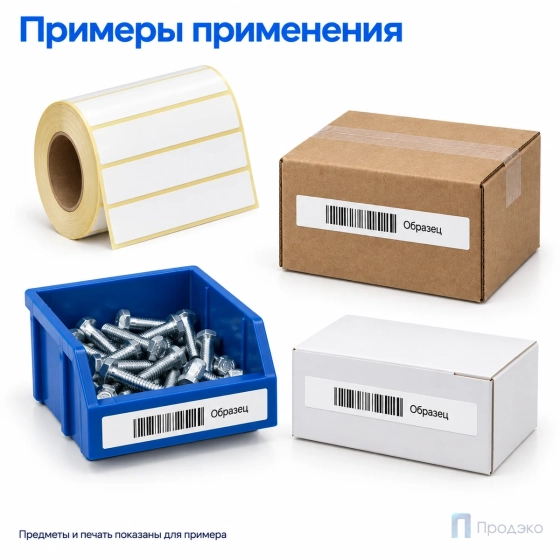 Этикетка термотрансферная полуглянец 100×20 мм (1000 шт, втулка 40 мм)