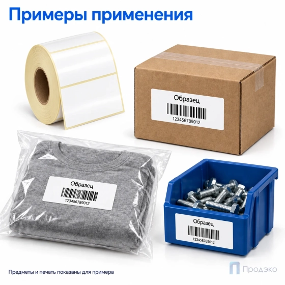 Этикетка термотрансферная полипропиленовая 100х50 мм (1000 шт, втулка 40 мм)