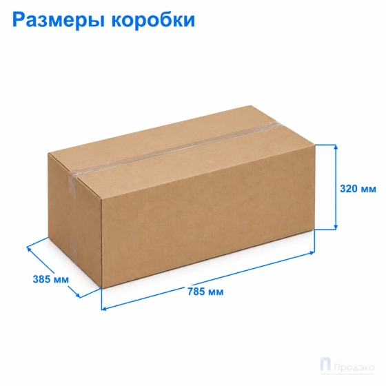 Картонная коробка 785x385x320 (четырёхклапанная, П32, профиль СВ, бурая)