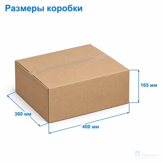 Картонная коробка 400x360x165 (четырёхклапанная, Т24, профиль В, бурая)