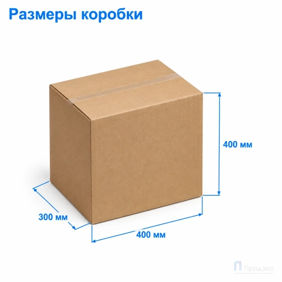 Картонная коробка 400x300x400 (четырёхклапанная, Т23, профиль В, бурая)