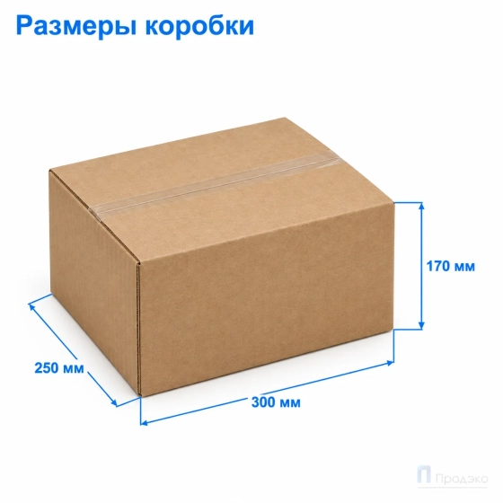 Картонная коробка 300х250х170 (четырёхклапанная, Т23, профиль В, бурая)