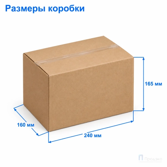 Картонная коробка 240x160x165 (четырёхклапанная, Т24, профиль В, бурая)