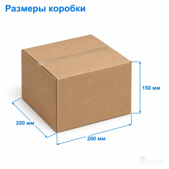 Картонная коробка 200х200х150 (четырёхклапанная, Т23, профиль В, бурая)