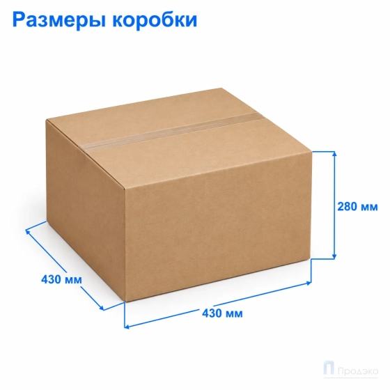 Картонная коробка 430x430x280 (почтовая, Т23, профиль B, бурая)