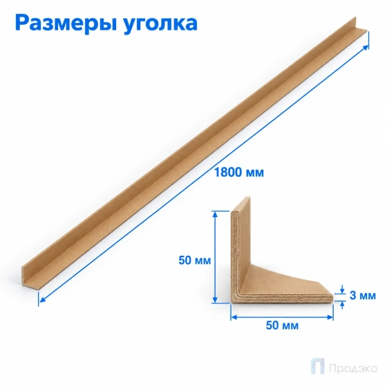 Уголки картонные 50х50х3х1800