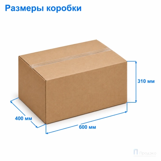 Картонная коробка 600х400х310 (четырёхклапанная, Т23, профиль В, бурая)