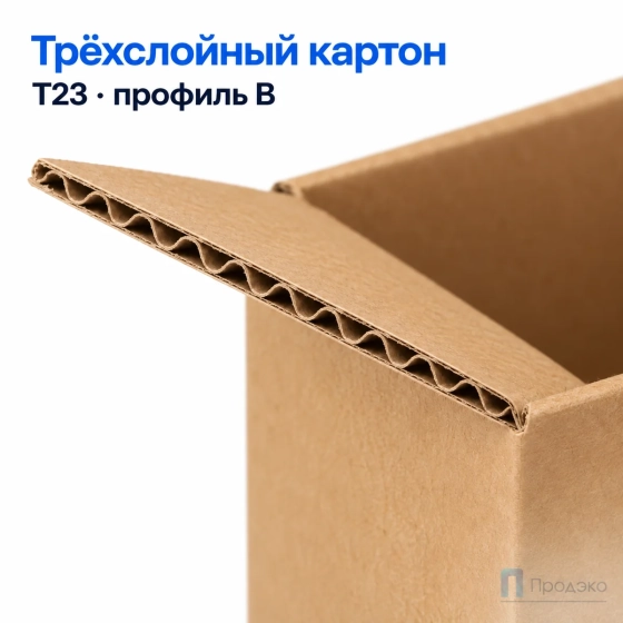 Картонная коробка 600х400х310 (четырёхклапанная, Т23, профиль В, бурая)