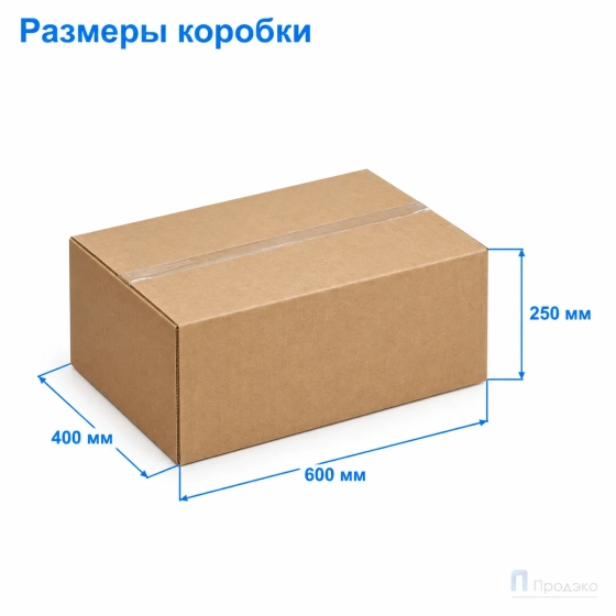 Картонная коробка 600х400х250 (четырёхклапанная, П32, профиль ВС, бурая)
