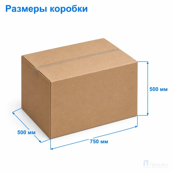 Картонная коробка 750х500х500 (четырёхклапанная, П32, профиль ВС, бурая)