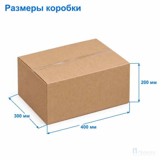 Картонная коробка 400х300х200 (четырёхклапанная, П32, профиль ВС, бурая)