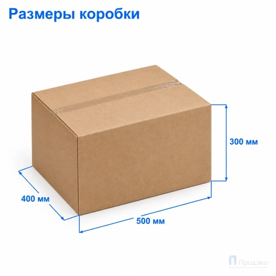 Картонная коробка 500х400х300 (четырёхклапанная, T23, профиль В, бурая)