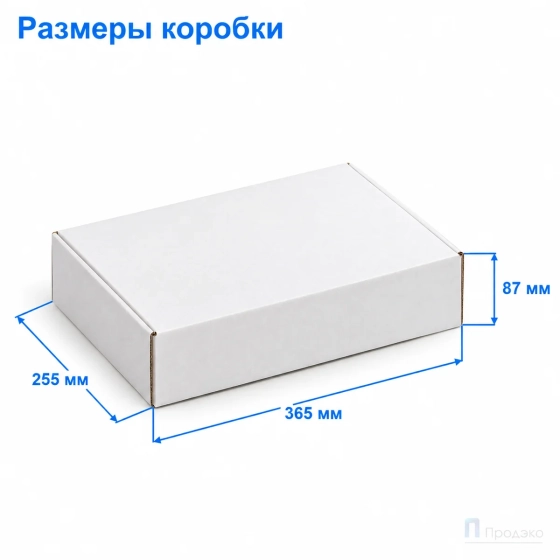 Картонная коробка 365х255х87 (четырёхклапанная, Т11, профиль Е, бурая)