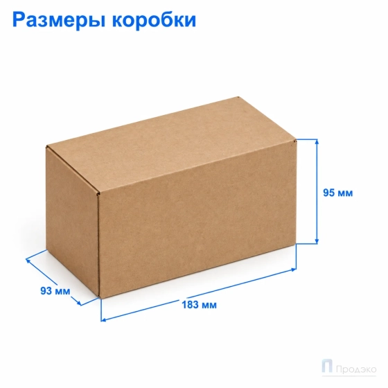 Картонная коробка 183x93x95 (самосборная, Т11, профиль Е, бурая) + ЯЗЫЧОК