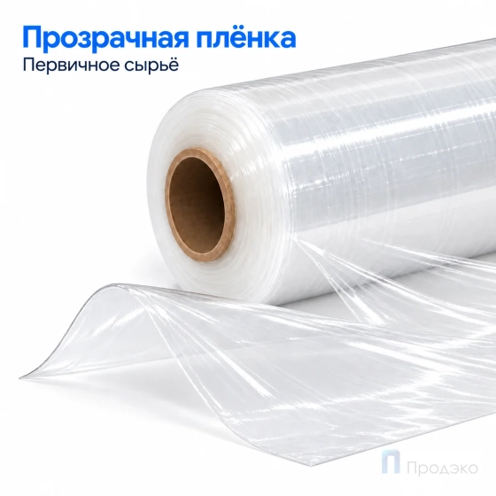 Стрейч плёнка первичная (машинная) 1000 мм (12 кг, 35 мкм, престрейч 180 %)