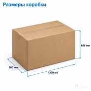 Картонная коробка 1200х800х800 (четырёхклапанная, П32, профиль ВС, бурая)