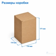 Картонная коробка 114x114x171 (самосборная, Т23, профиль В, бурая)