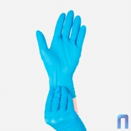 Перчатки Латексные Неопудренные повышенной прочности High Risk (S, 13 гр, синий, 25 пар)