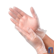 Перчатки смотровые Виниловые Basic одноразовые (M, 4 гр, прозрачные, 50 пар)