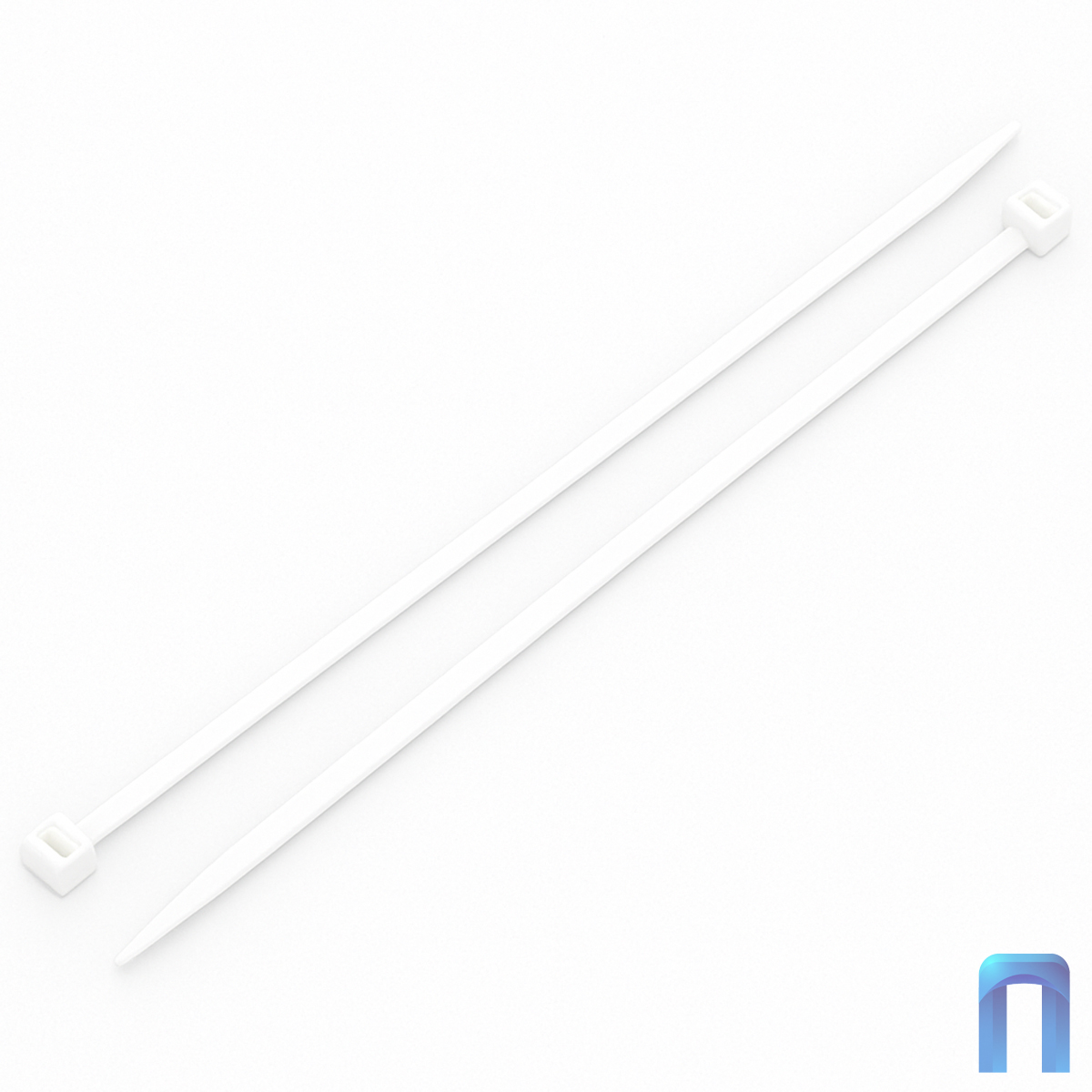 Нейлоновый хомут 2,5 мм x 150 мм, белый (100 шт/уп.)