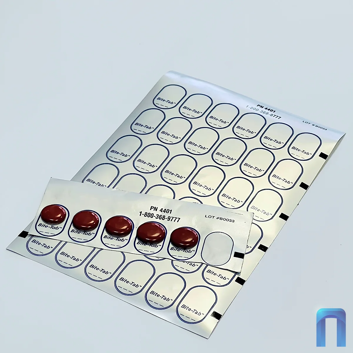 Полиэстеровые этикетки Bite-Tab на листе А5 под углом