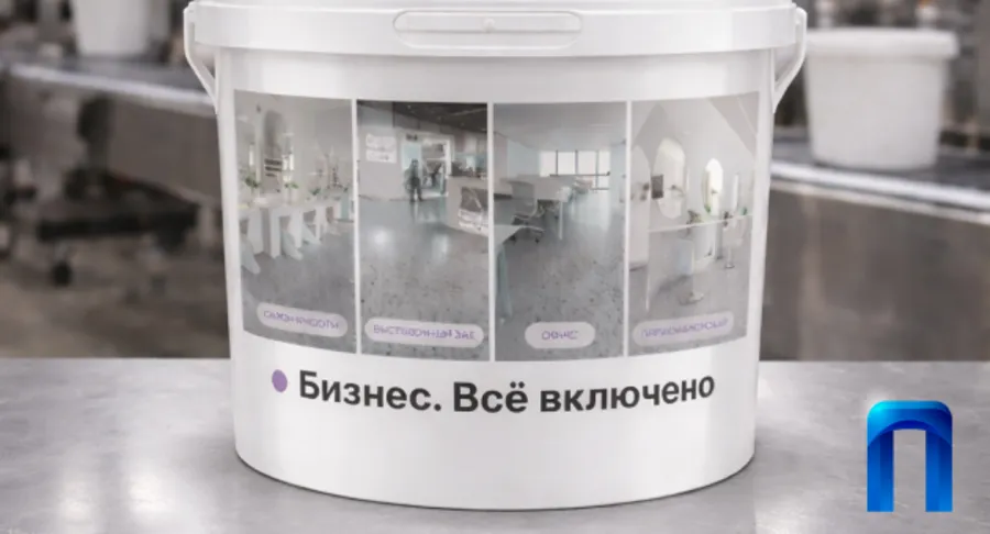 Этикетки на пластиковых ведрах для производителя покрытий