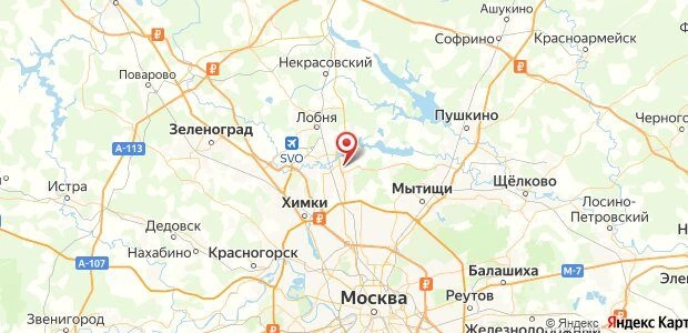 Склад Продэко отмечен на карте: Московская область, д. Грибки, Загородная улица, 40Ж